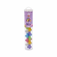 Set de constructie tub, Culori Pastelate, + 1 an, 15 piese mari, Plus-Plus