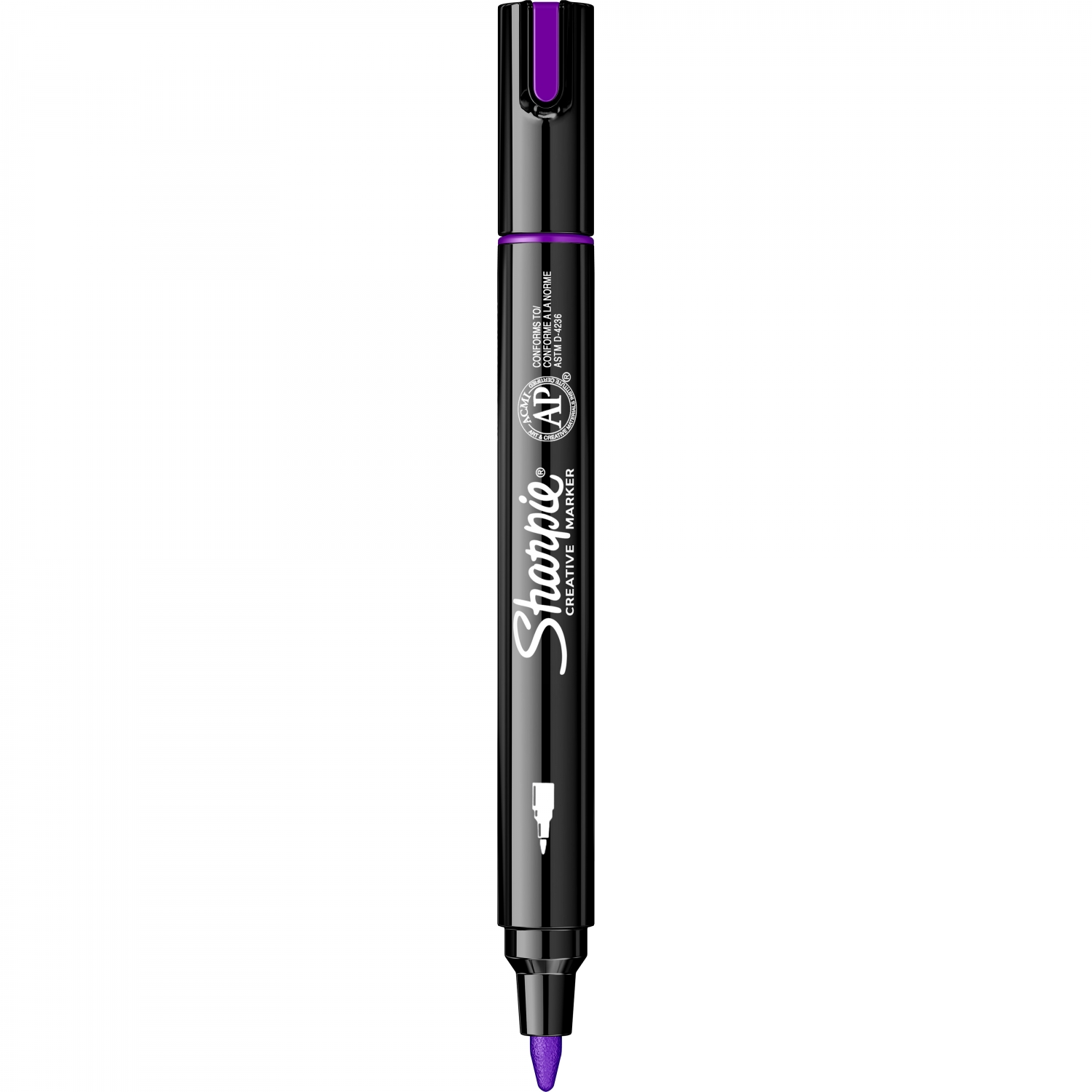 Marker acrilic cu varf rotund, Liliac, 1 bucata, Sharpie