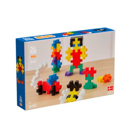 Set de constructie, Culori Standard, 50 piese mari, Plus-Plus