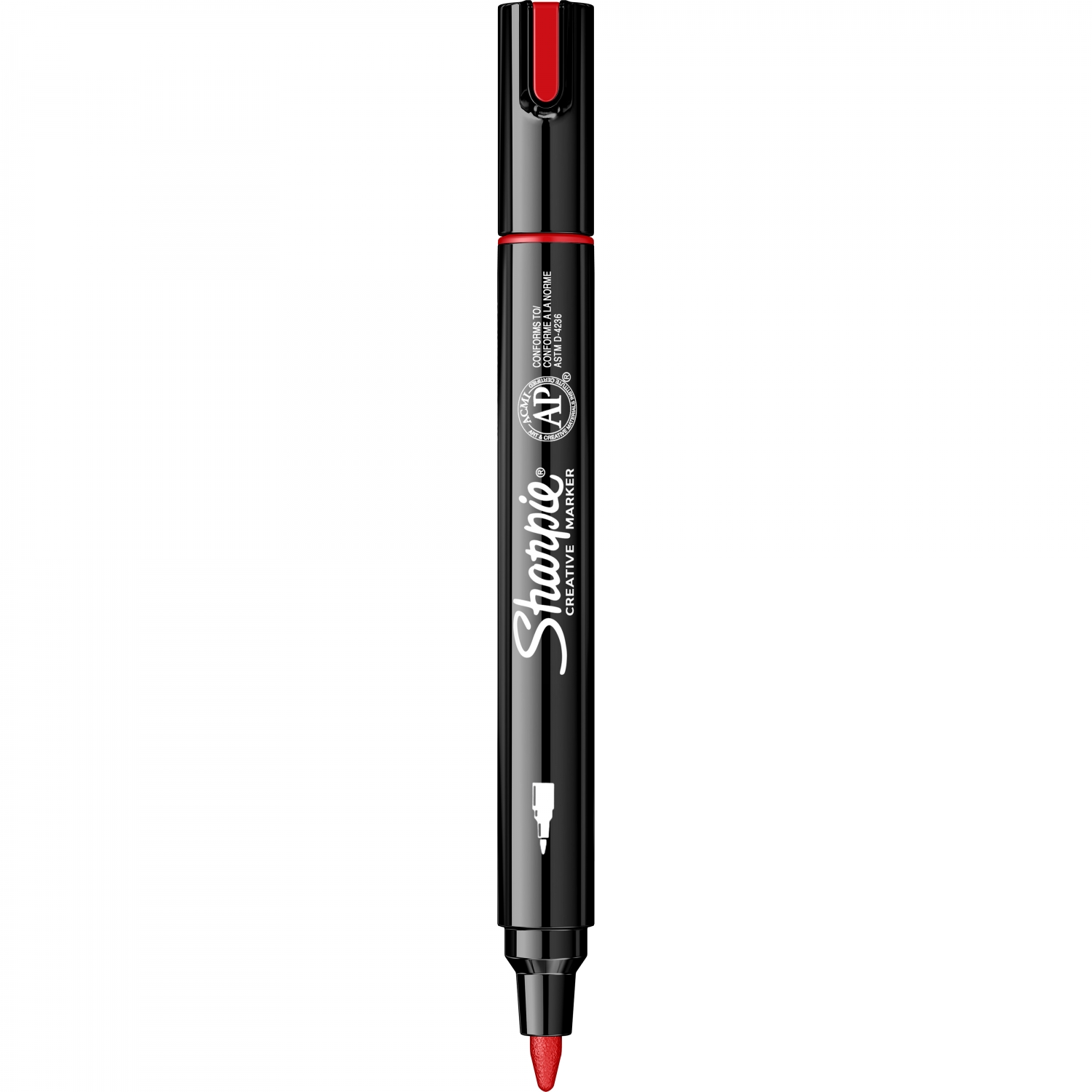 Marker acrilic cu varf rotund, Rosu, 1 bucata, Sharpie