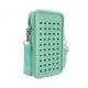 Husa din silicon tip gentuta cu fermoar si charms pentru telefon Crossbody, Verde Deschis, Acvila 715964