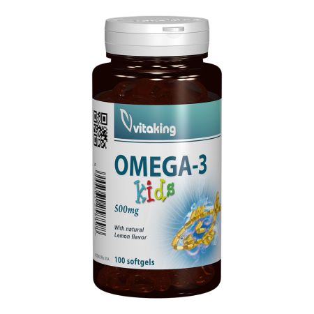 Omega 3 pentru copii, 100 capsule gelatinoase, Vitaking