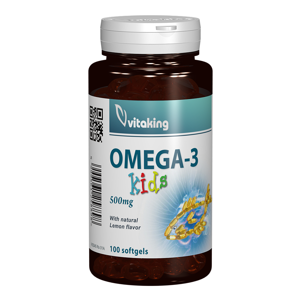 Omega 3 pentru copii, 100 capsule gelatinoase, Vitaking