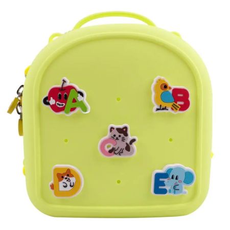 Ghiozdan din silicon cu charms, Verde Deschis, Acvila