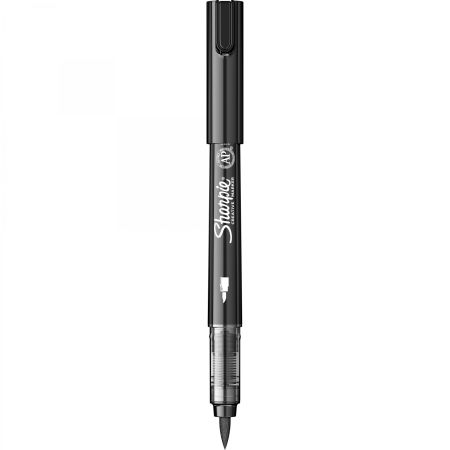 Marker acrilic varf pensula, Negru, 1 bucata, Sharpie