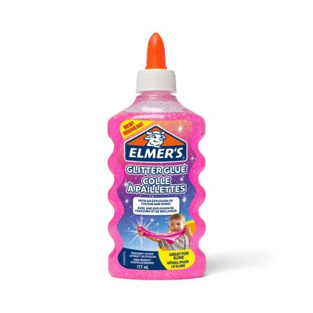 Lipici lichid cu glinter, Roz, 177 ml, Elmers