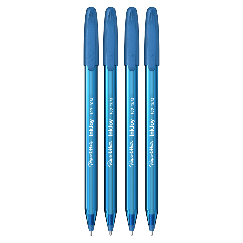 Set pixuri InkJoy 100 C Blue, 4 buc, PaperMate
