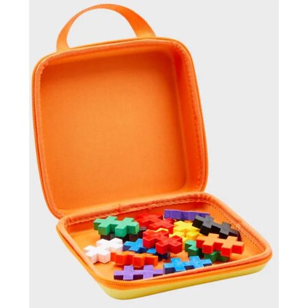 Set de constructie in geanta cu fermoar, + 1 an, 15 piese mari, Plus-Plus 716282