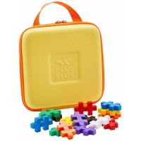 Set de constructie in geanta cu fermoar, + 1 an, 15 piese mari, Plus-Plus