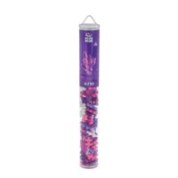 Set de constructie tub, Culori cu Sclipici, Glitter Mix, + 5 ani, 100 bucati, Plus-Plus