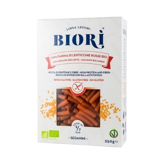 Sedanini Bio din linte rosie, 250g, Biori