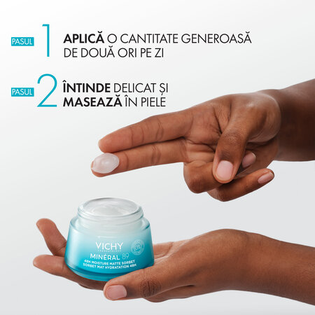 Sorbet pentru ten hidratant si matifiant Mineral 89, 50 ml, Vichy 716532