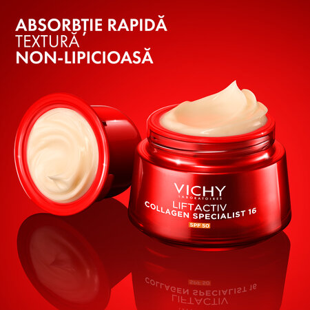 Rezerva Crema antirid de zi cu SPF 50 Liftactiv Collagen Specialist 16, 50 ml, Vichy 716517