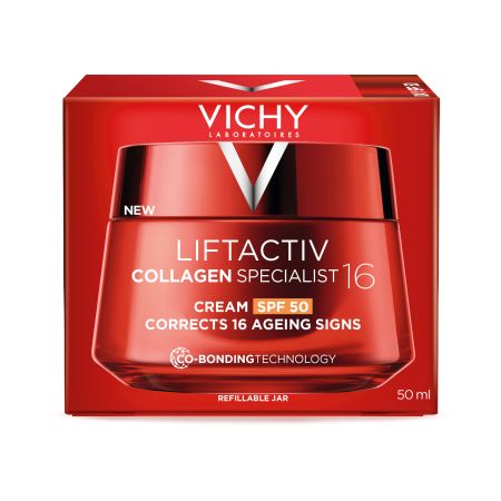 Crema antirid de zi cu SPF 50 Liftactiv Collagen Specialist 16, 50 ml, Vichy