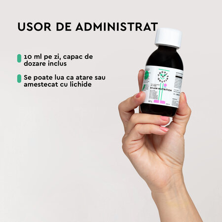Sirop pentru copii Brain-Nutrition, Capsuni, 3 ani+, 150 ml, Good Routine 763368