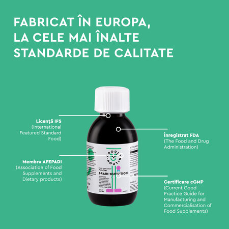 Sirop pentru copii Brain-Nutrition, Capsuni, 3 ani+, 150 ml, Good Routine 763369