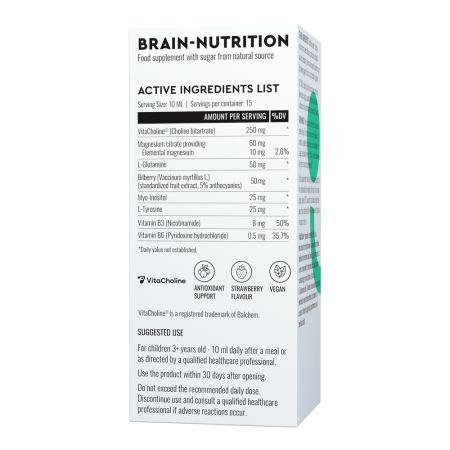 Sirop pentru copii Brain-Nutrition, Capsuni, 3 ani+, 150 ml, Good Routine 763364