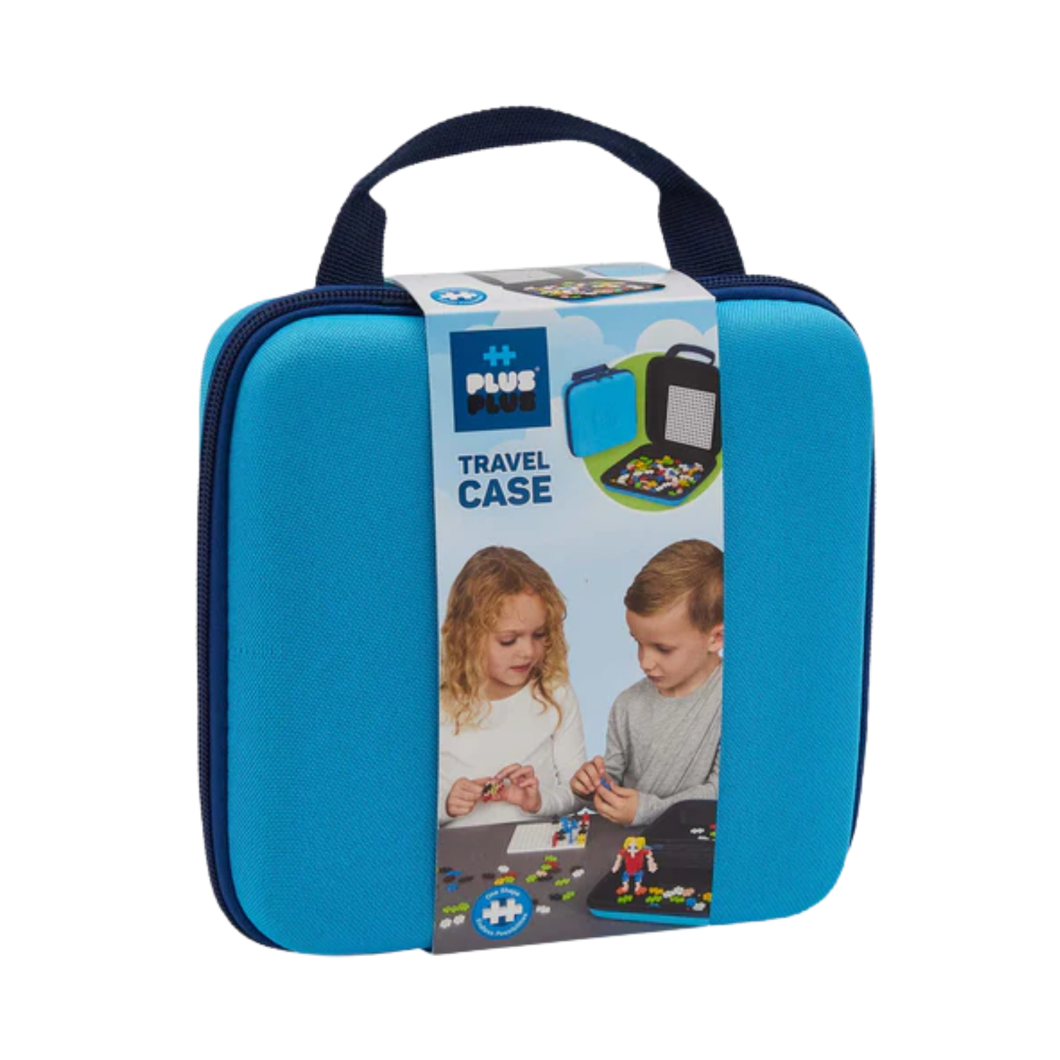 Set de constructie in geanta cu fermoar, 100 piese, Plus-Plus