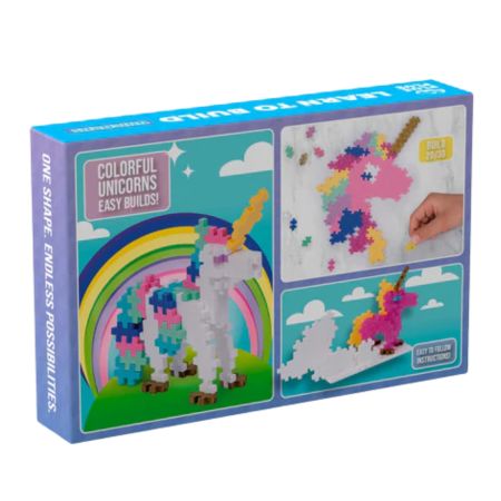 Set de constructie Invata sa construiesti, Unicorni, 5 ani+, 275 piese, Plus-Plus 716606