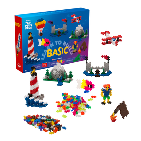 Set de constructie Invata sa construiesti, 5 ani+, 600 piese, Plus-Plus 716634