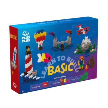 Set de constructie Invata sa construiesti, 5 ani+, 600 piese, Plus-Plus