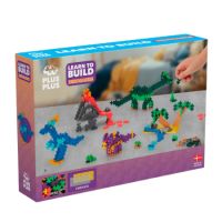 Set de constructie Invata sa construiesti, Dinozauri, 5 ani+, 600 piese, Plus-Plus