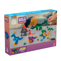 Set de constructie Invata sa construiesti, Dinozauri, 5 ani+, 600 piese, Plus-Plus