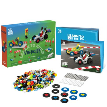 Set de constructie Invata sa construiesti, Vehicule, 5 ani+, 500 piese, Plus-Plus 716653