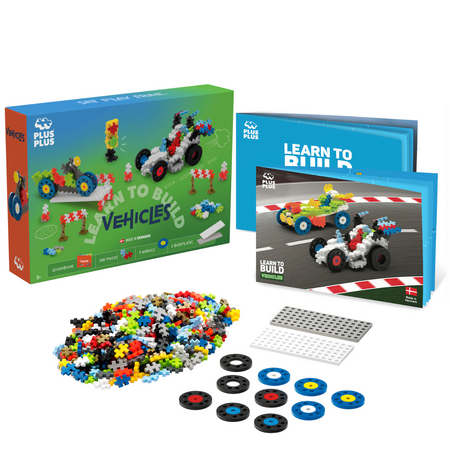 Set de constructie Invata sa construiesti, Vehicule, 5 ani+, 500 piese, Plus-Plus 716653