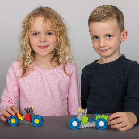 Set de constructie Invata sa construiesti, Vehicule, 5 ani+, 500 piese, Plus-Plus 716651
