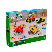 Set de constructie Invata sa construiesti, Vehicule, 5 ani+, 500 piese, Plus-Plus