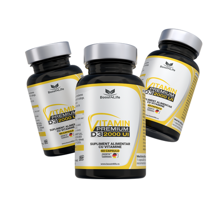 Vitamina D3 Premium, 2000UI, 60 capsule moi, Boost4life 716698