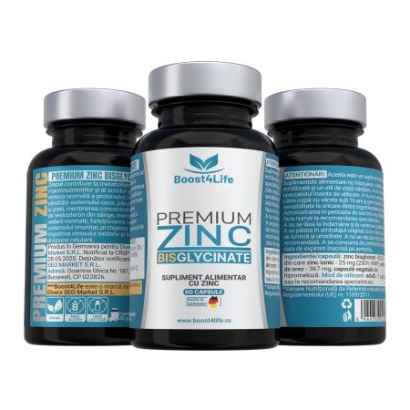 Zinc Bisglicinat Premium, 83.53 mg, 60 capsule, Boost4life 716716