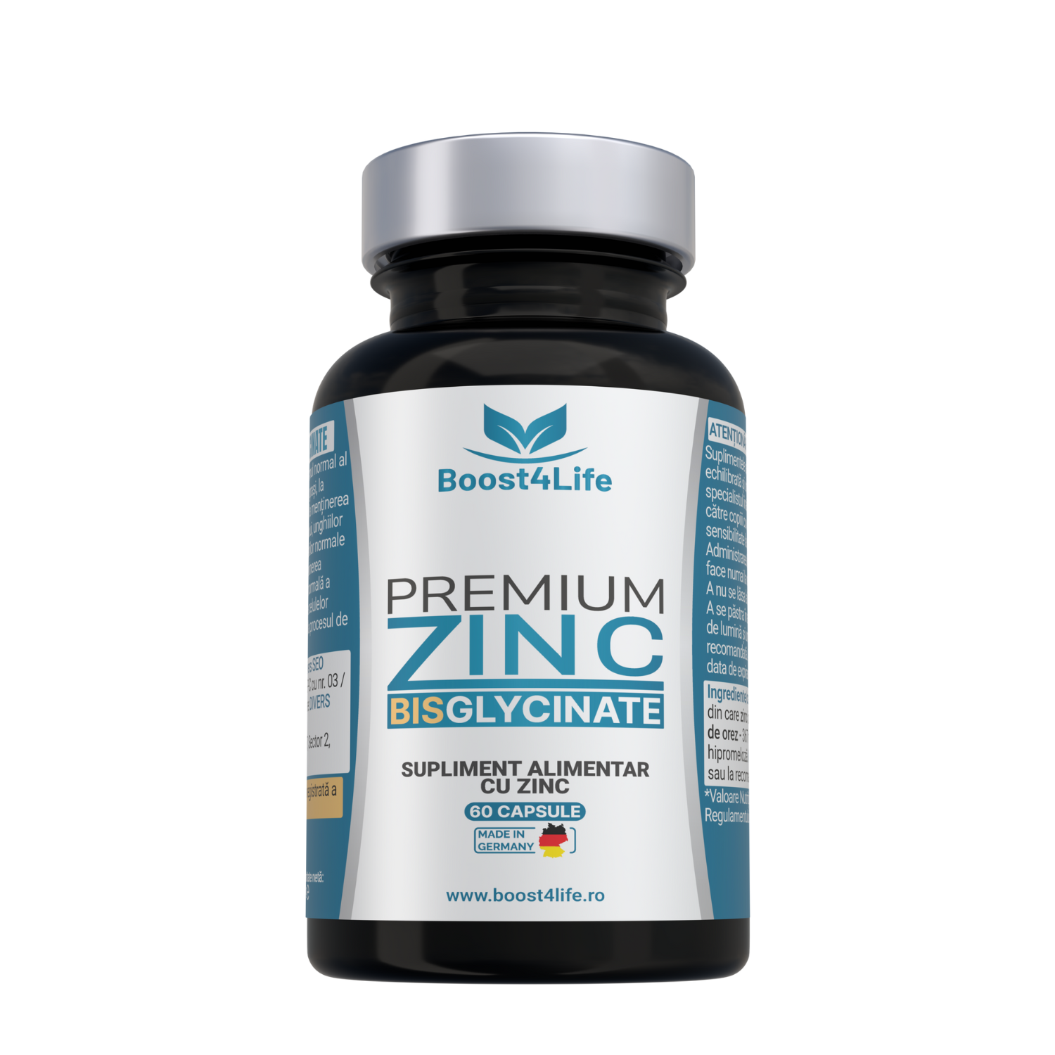 Zinc Bisglicinat Premium, 83.53 mg, 60 capsule, Boost4life