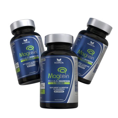 Magtein Magneziu L-Treonat Premium, 670 mg, 90 capsule vegane, Boost4life 716720