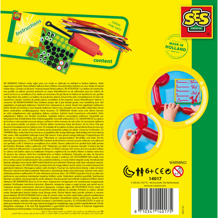 Set baloane pentru modelat Twisting, +6 ani, Ses Creative 716854
