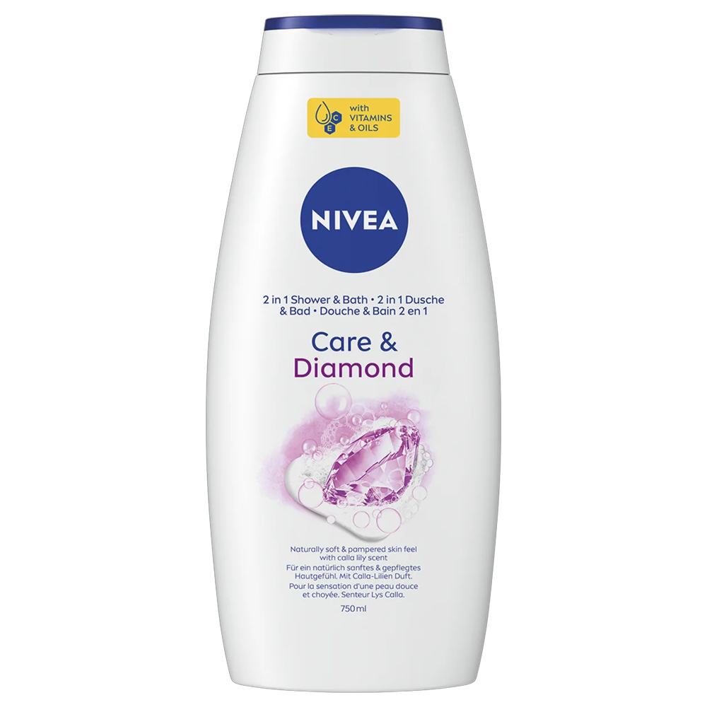 Gel de dus Care&Diamond, 750 ml, Nivea