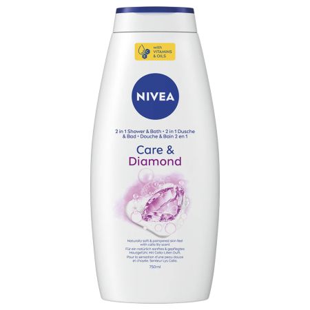 Gel de dus Care&Diamond, 750 ml, Nivea