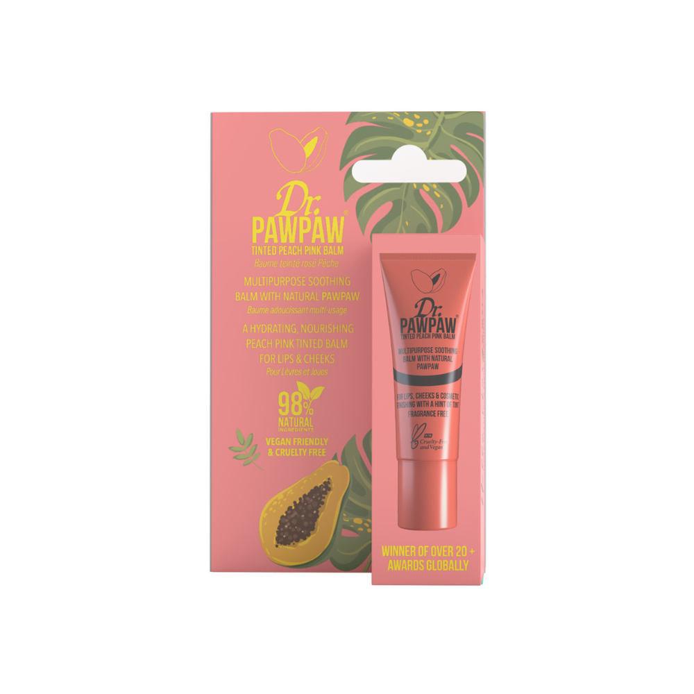 Balsam multifunctional vegan, Pink Peach, 10 ml, Dr.PawPaw