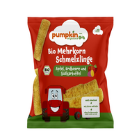 Sticksuri Bio din multicereale cu mar, capsuni si cartof dulce, 10 luni+, 25 g, Pumpkin Organics