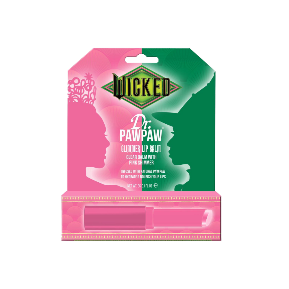 Balsam de buze transparent cu sclipici roz Glimmer Wicked, 3 g, Dr.PawPaw