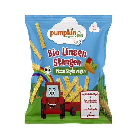 Sticksuri Bio cu gust de pizza vegana, 3 ani+, 30 g, Pumpkin Organics