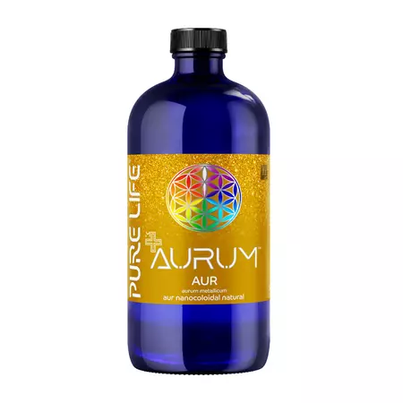 Aurum M+ aur nanocoloidal natural, 21 ppm, 480 ml, Pure Life