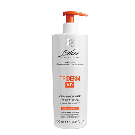 Crema emolienta pentru pielea cu dermatita atopica Triderm A.D, 400 ml, BioNike