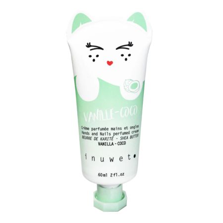Crema hidratanta pentru maini si unghii, Vanille-Coco, 60 ml, Inuwet