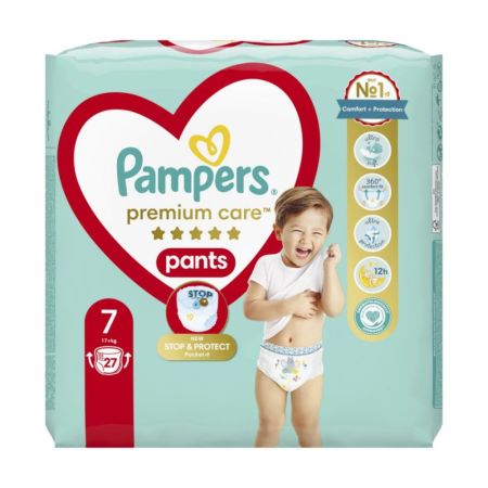 Scutece Pants Premium Care, Marime 7, +17 kg, 27 bucati, Pampers