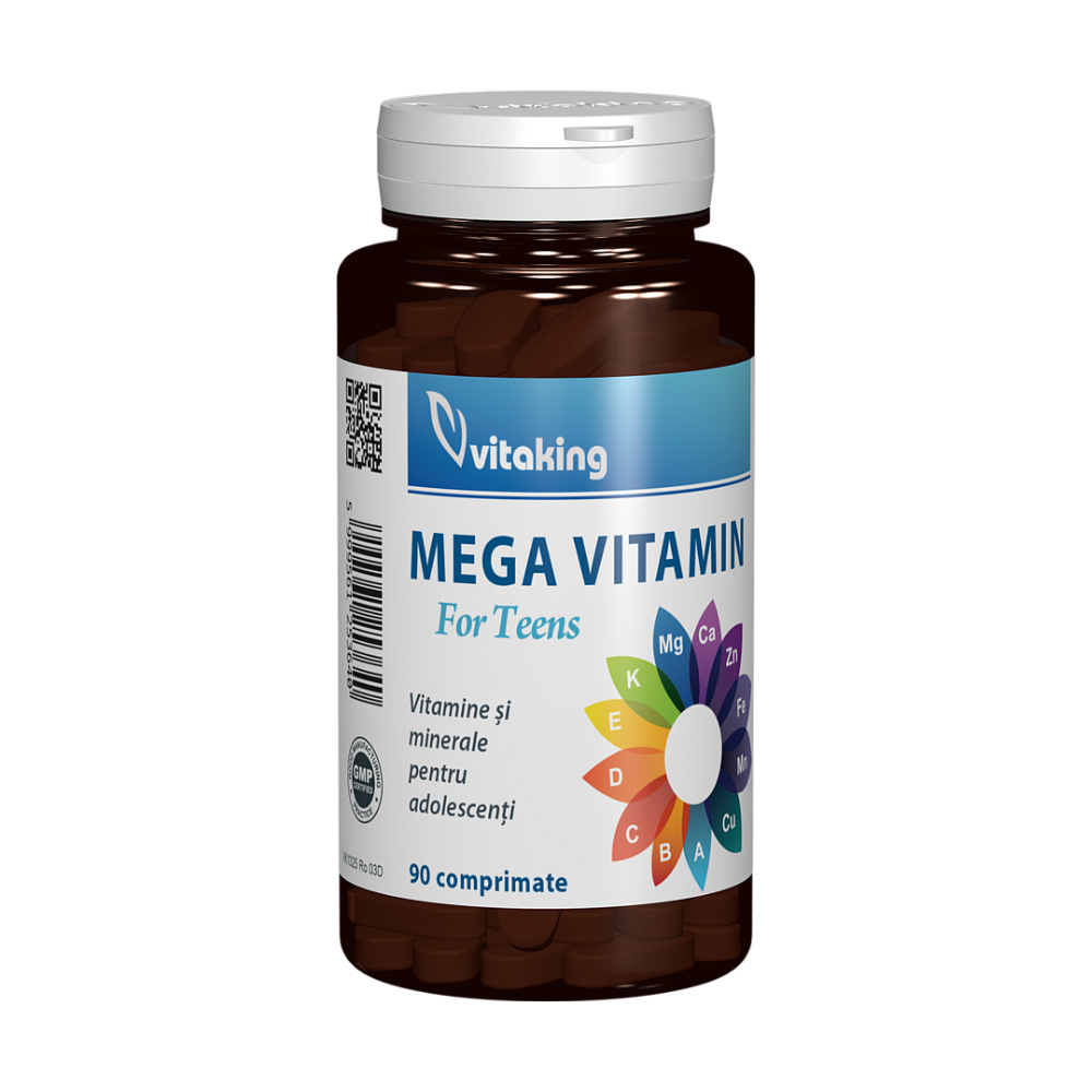 Mega Vitamin pentru adolescenti, 90 comprimate, Vitaking