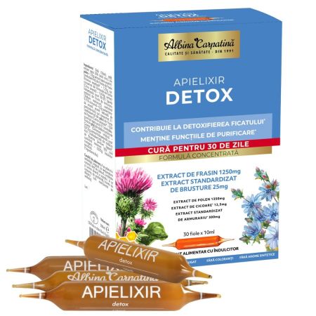 Apielixir Detox, 30 fiole, Albina Carpatina