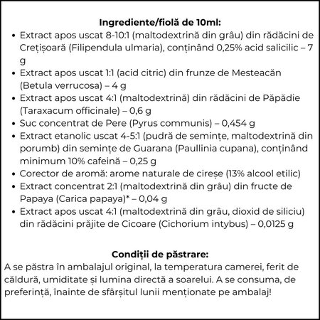 Apielixir Drenaj, 30 fiole, Albina Carpatina 717354