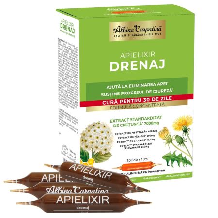 Apielixir Drenaj, 30 fiole, Albina Carpatina